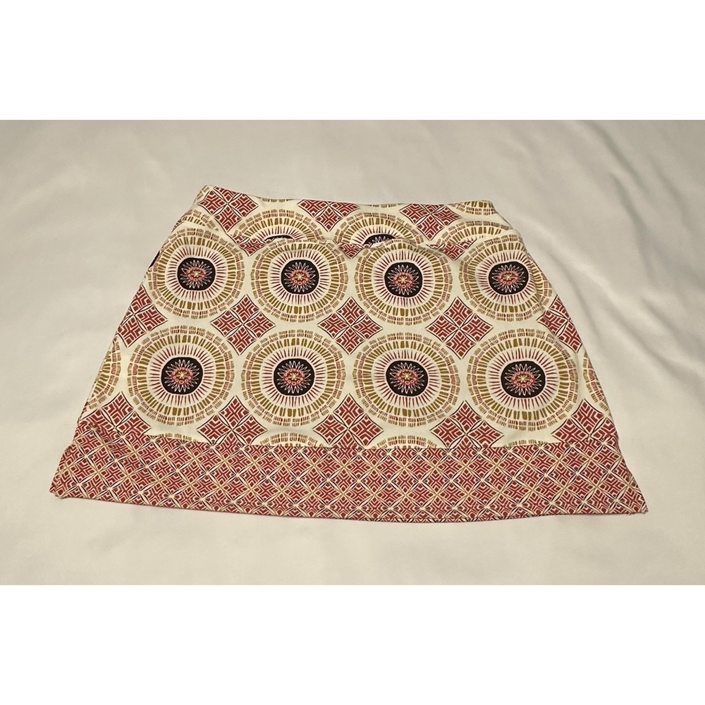 Sigrid‎ Olsen Golf Skort Womens L Medallion Print A-Line Tennis Skirt